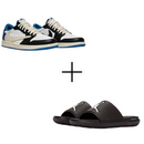 COMBO Air Jordan Travis Azul+ Chinelo Jordan