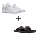 COMBO Air Jordan 4 Pure Money+ Chinelo Jordan