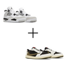 COMBO Air Jordan 1 Low Travis + Jordan 4 Military Black