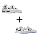 COMBO Air Dunk Dior + Jordan 4 Military Black