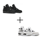 COMBO Air Jordan 4 Military Black + Air Jordan 4 Black Cat